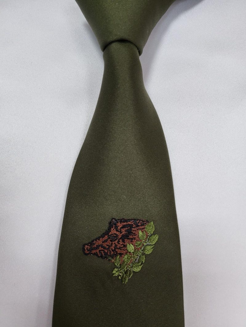 Kravata LOVSKA DIVJI PRAŠIČ GLAVA