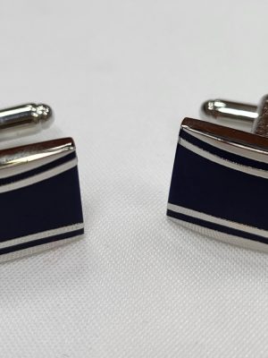 MANŠETNI GUMBI 23-4 SREBRNO MODRI