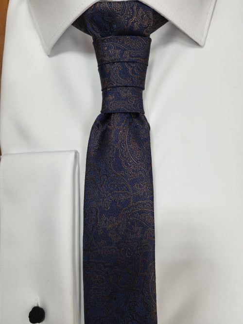KRAVATA ASCOT DAVID MODRA 425 POROČNA
