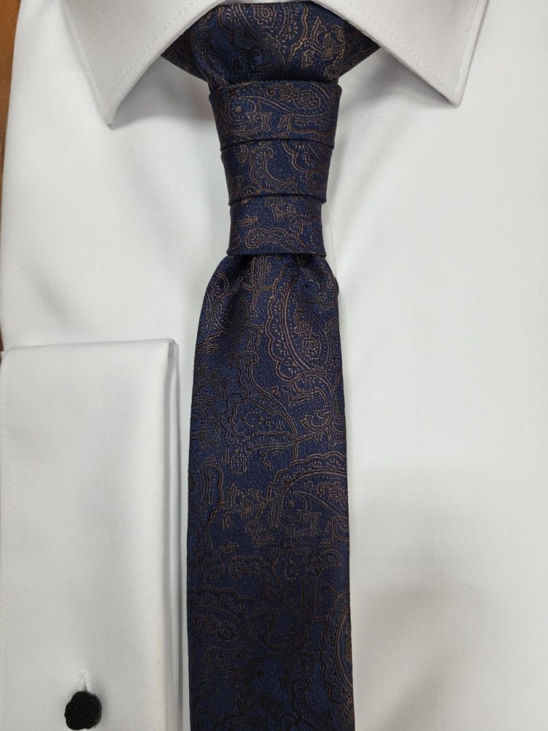 KRAVATA ASCOT DAVID MODRA 425 POROČNA